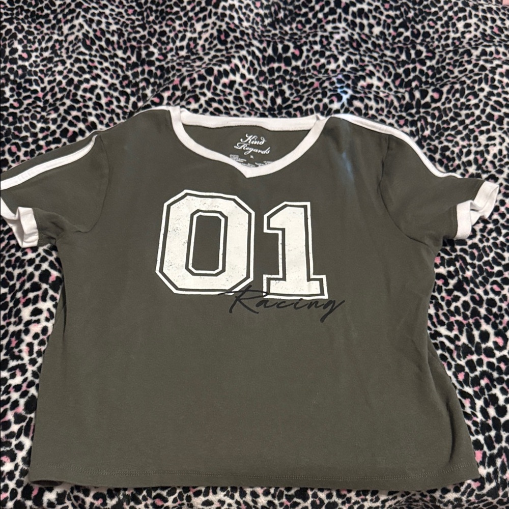 Olive Green Racing Graphic Women's Tee